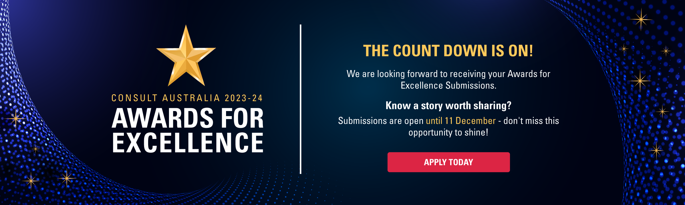 Consult Australia 2023-24 Awards for Excellence - Apply today 