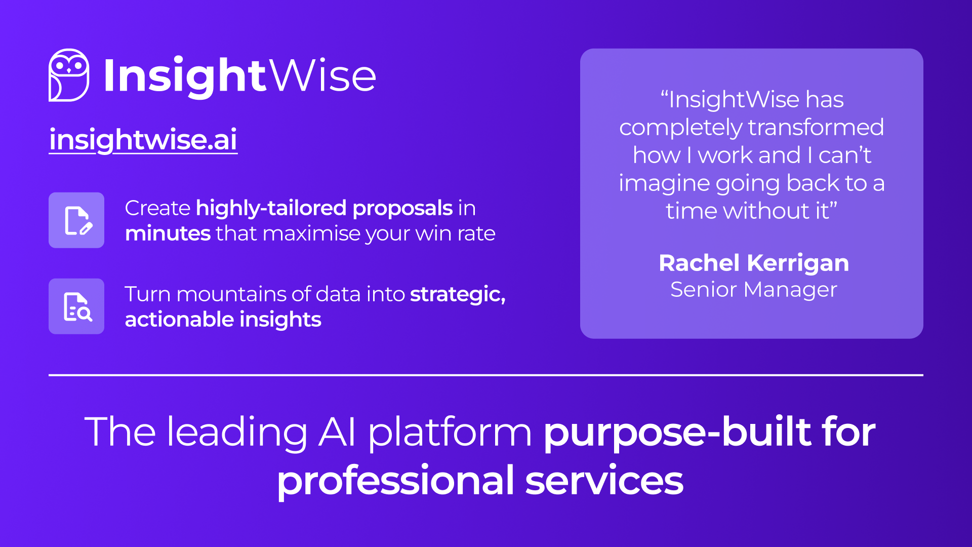 Consulting Matters - November 2025 - General News 3 - InsightWise platform