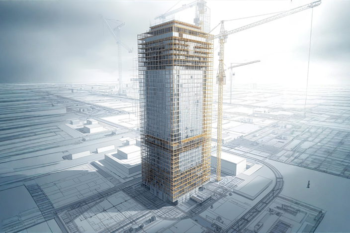 Tall building under construction