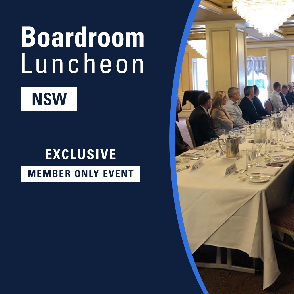 Boardroom Luncheon with James Sherrard, NSW Building Commissioner